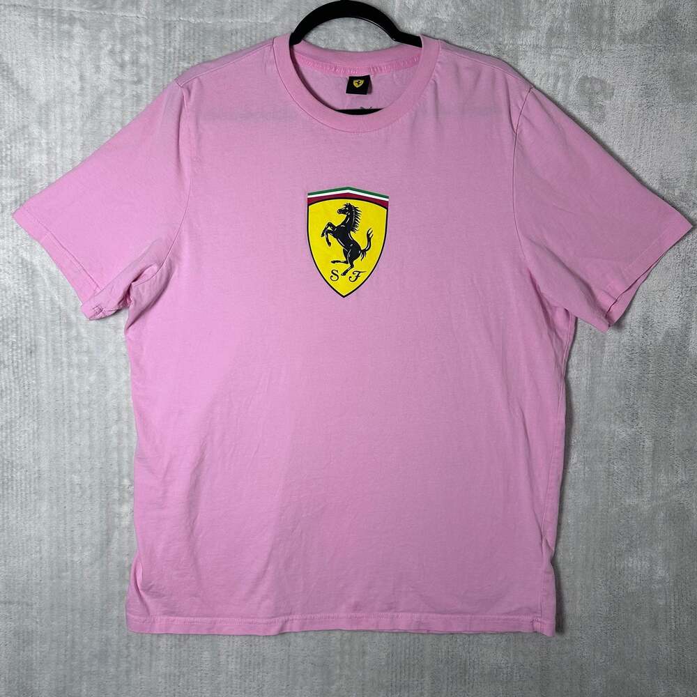 Puma Scuderia Ferrari Race Big Shield T-Shirt in Pink
